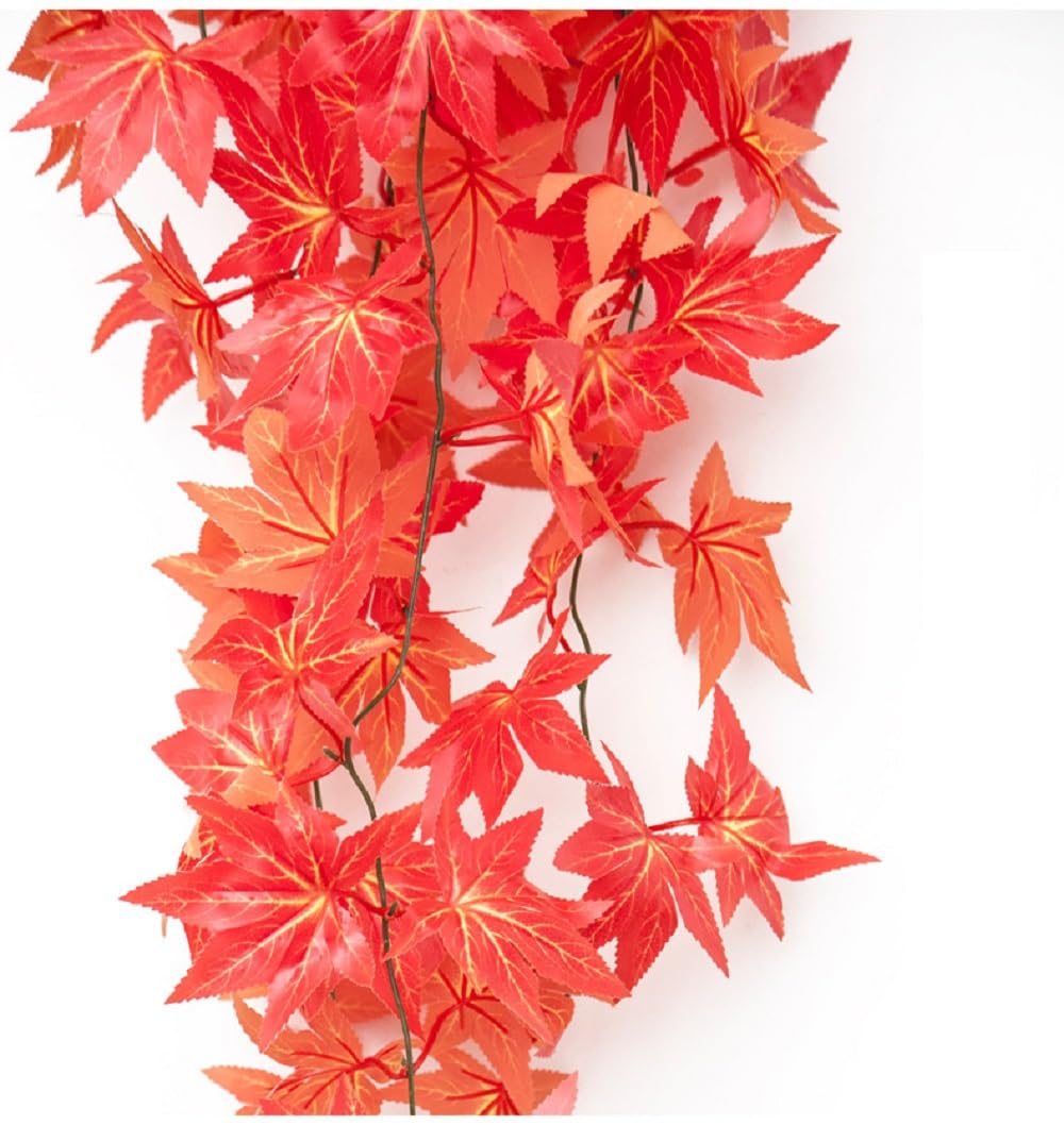 Amazon｜desikaky 人工紅葉 ガーランド 2本セット 壁飾り もみじ 吊り